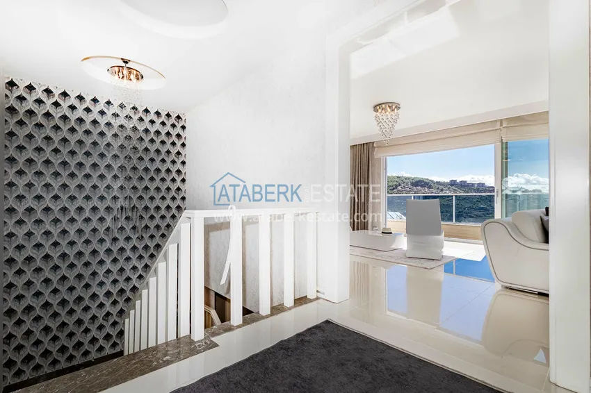 Kupuj  Elegancka willa 3+1 z panoramicznym widokiem na morze i góry w elitarnym kompleksie — Alanya, dzielnica Kargicak 12 