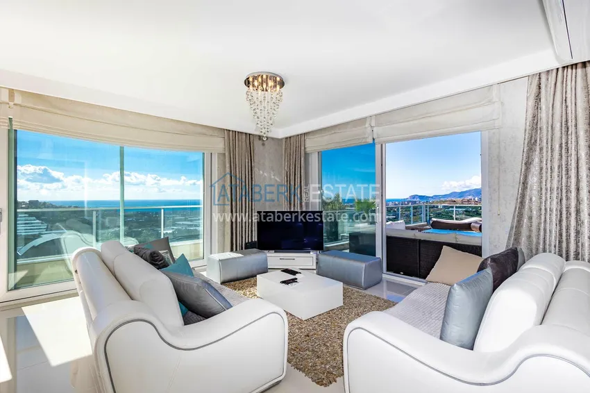 Kupuj  Elegancka willa 3+1 z panoramicznym widokiem na morze i góry w elitarnym kompleksie — Alanya, dzielnica Kargicak 2 