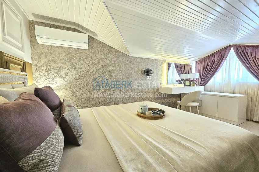 Kupuj  Dwupoziomowy penthouse 3+1 w Alanyi, dzielnica Oba — designerskie wnętrze, prestiżowa rezydencja 17 