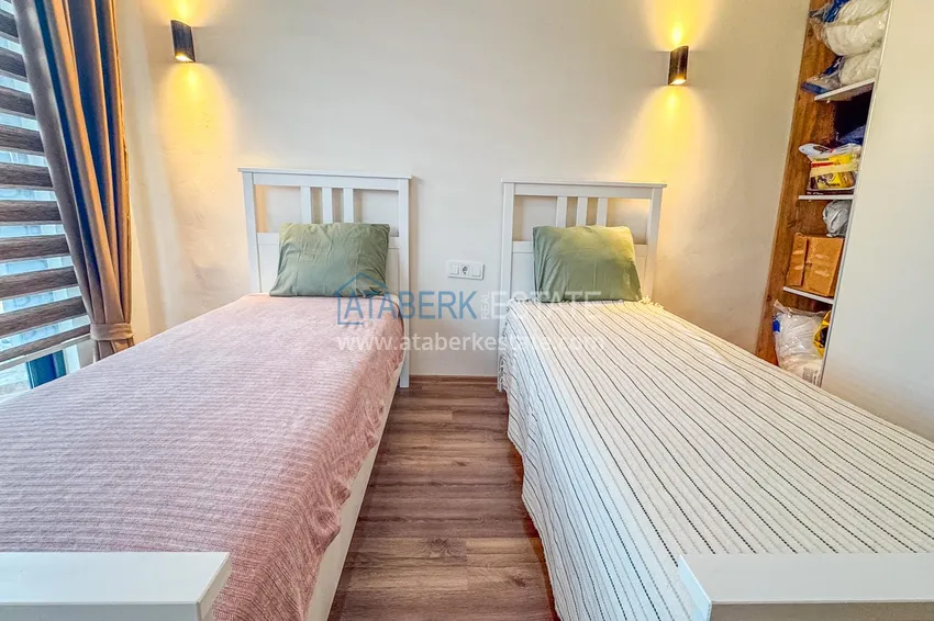 Kupuj  Apartament 3+1 na zezwolenie na pobyt w Alanyi, dzielnica Kale - umeblowany i z panoramicznym widokiem na morze i port  22 