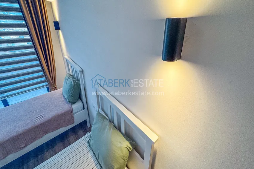 Kupuj  Apartament 3+1 na zezwolenie na pobyt w Alanyi, dzielnica Kale - umeblowany i z panoramicznym widokiem na morze i port  25 