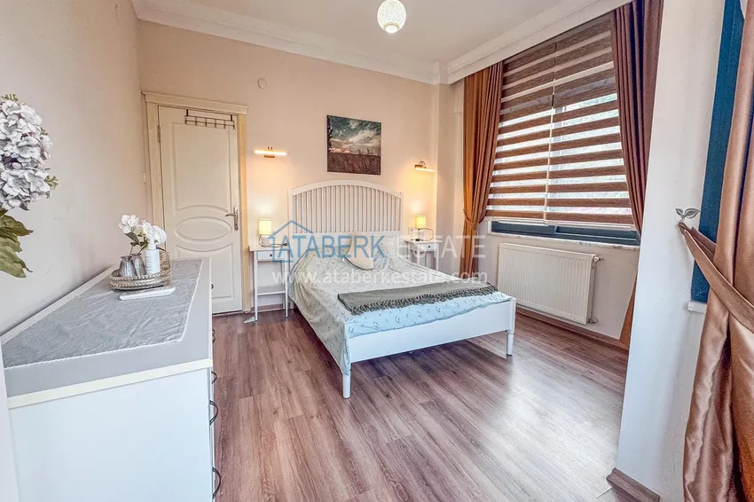 Kupuj  Apartament 3+1 na zezwolenie na pobyt w Alanyi, dzielnica Kale - umeblowany i z panoramicznym widokiem na morze i port  26 