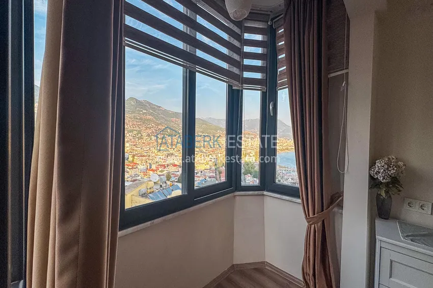 Kupuj  Apartament 3+1 na zezwolenie na pobyt w Alanyi, dzielnica Kale - umeblowany i z panoramicznym widokiem na morze i port  33 