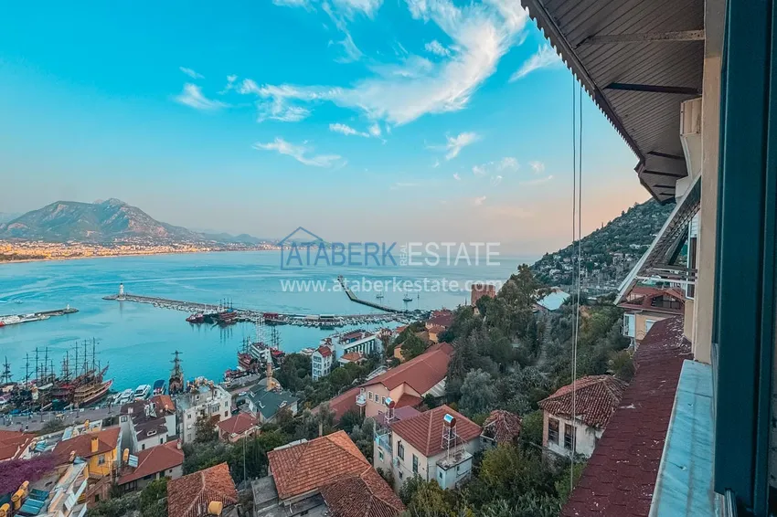 Kupuj  Apartament 3+1 na zezwolenie na pobyt w Alanyi, dzielnica Kale - umeblowany i z panoramicznym widokiem na morze i port  34 