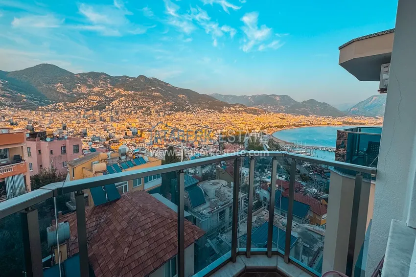 Kupuj  Apartament 3+1 na zezwolenie na pobyt w Alanyi, dzielnica Kale - umeblowany i z panoramicznym widokiem na morze i port  42 