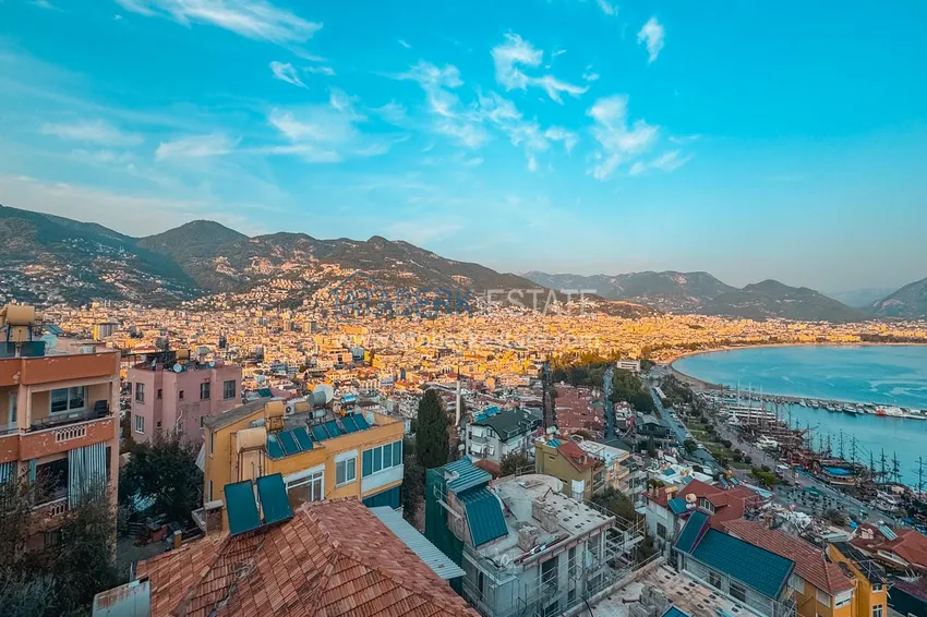 Kupuj  Apartament 3+1 na zezwolenie na pobyt w Alanyi, dzielnica Kale - umeblowany i z panoramicznym widokiem na morze i port  45 