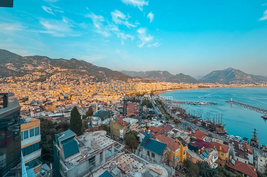 Kupuj  Apartament 3+1 na zezwolenie na pobyt w Alanyi, dzielnica Kale - umeblowany i z panoramicznym widokiem na morze i port  48 