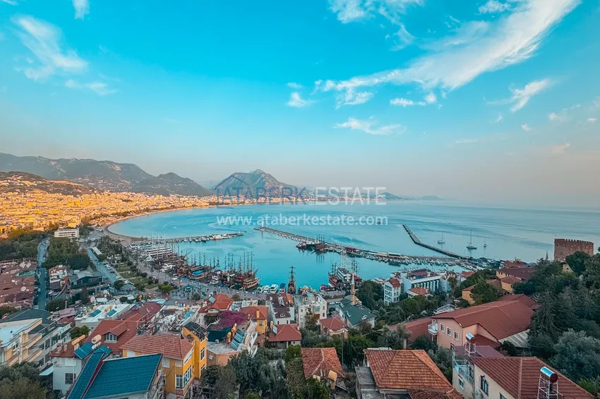 Kupuj  Apartament 3+1 na zezwolenie na pobyt w Alanyi, dzielnica Kale - umeblowany i z panoramicznym widokiem na morze i port  49 