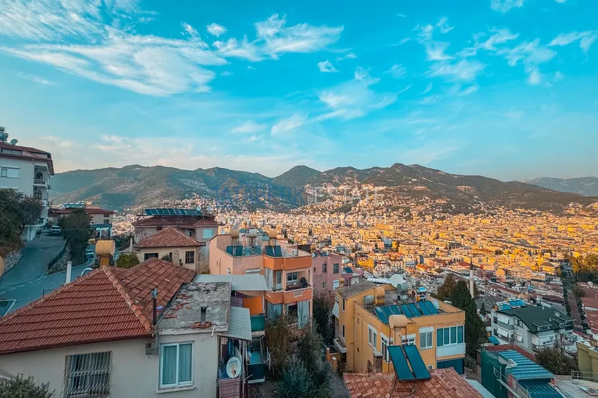 Kupuj  Apartament 3+1 na zezwolenie na pobyt w Alanyi, dzielnica Kale - umeblowany i z panoramicznym widokiem na morze i port  51 