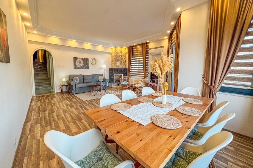 Kupuj  Apartament 3+1 na zezwolenie na pobyt w Alanyi, dzielnica Kale - umeblowany i z panoramicznym widokiem na morze i port  6 