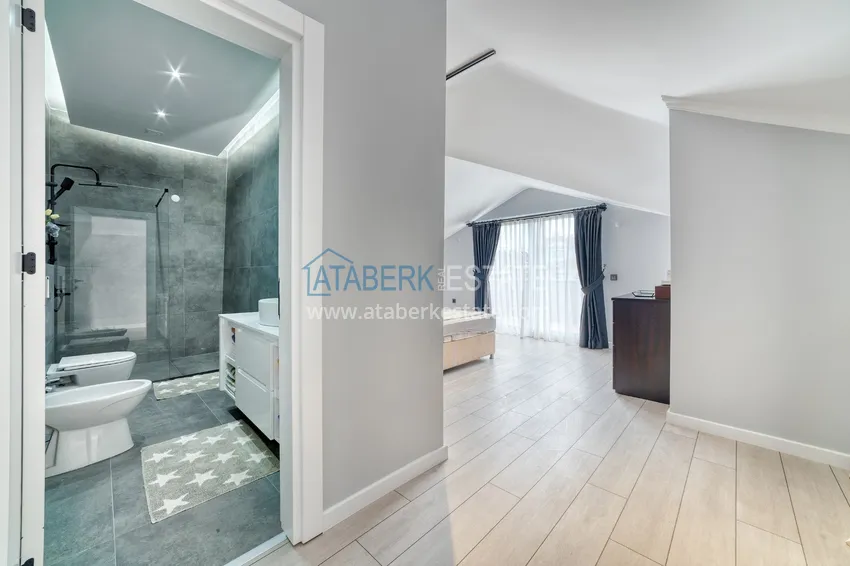 Kupuj  Duplex 4+1 w Alanya, dzielnica Oba - umeblowany penthouse na zezwolenie na pobyt 19 