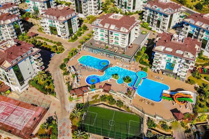 Mieszkanie 2+1 w Alanya, dzielnica Oba — umeblowane w kompleksie mieszkaniowym 2 