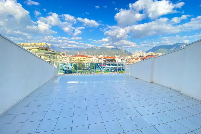 Apartament 1+1 w Alanyi, Oba — pod klucz z przeszklonym balkonem, blisko morza  10 