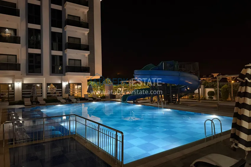 Duplex 2+1 w Alanya, Oba — dwupoziomowy penthouse z meblami, otwarty widok na góry 10 