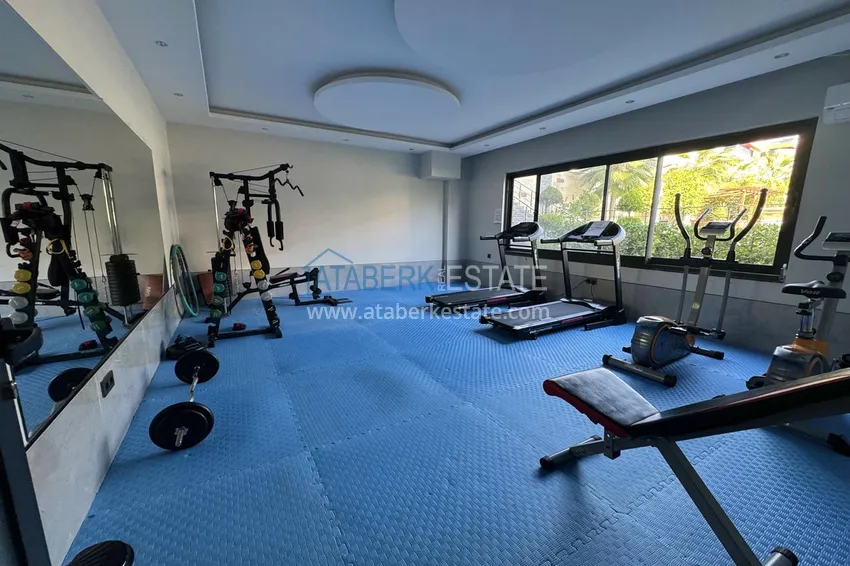 1+1 umeblowane mieszkanie w Alanya, Kestel - 150 m do morza, przeszklony balkon  13 