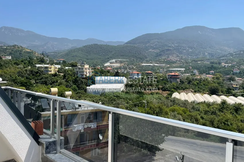 Kupuj  Duplex 2+1 w Alanya, Oba — dwupoziomowy penthouse z meblami, otwarty widok na góry 16 