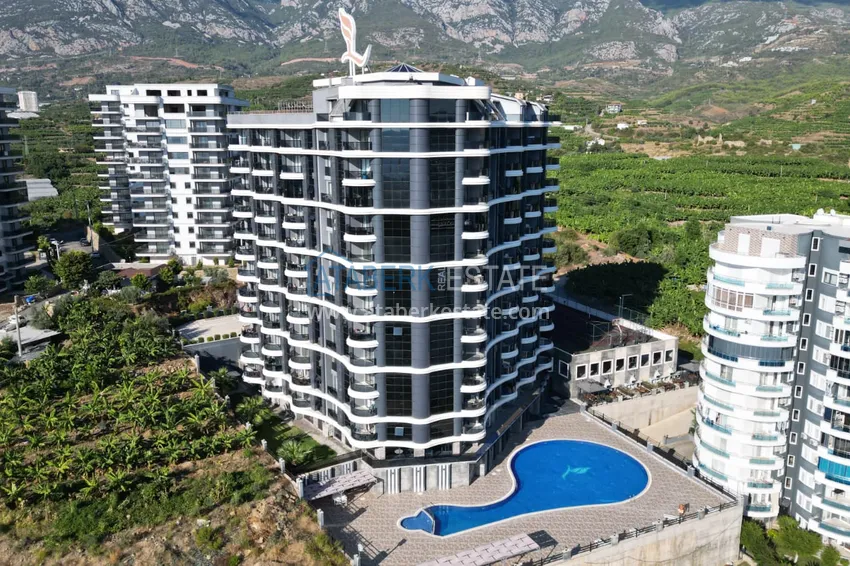 Apartament 2+1 z meblami i widokiem na morze i góry w luksusowym kompleksie — Alanya, dzielnica Mahmutlar 5 