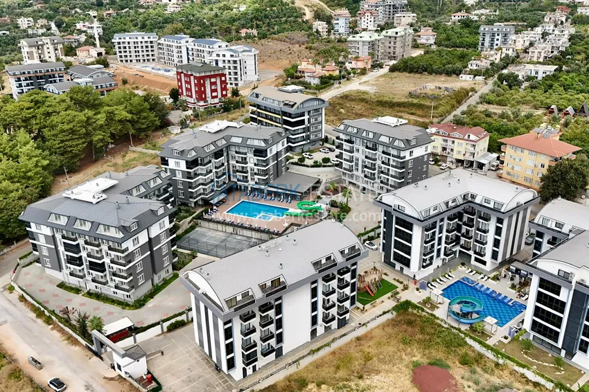 Duplex 2+1 w Alanya, Oba — dwupoziomowy penthouse z meblami, otwarty widok na góry 2 