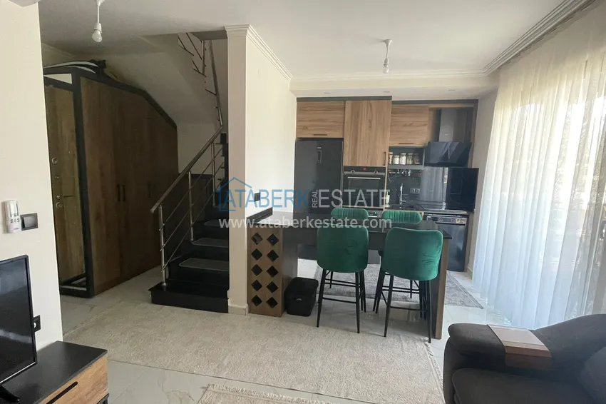 Kupuj  Duplex 2+1 w Alanya, Oba — dwupoziomowy penthouse z meblami, otwarty widok na góry 1 