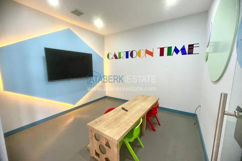 Duplex 2+1 w Alanya, Oba — dwupoziomowy penthouse z meblami, otwarty widok na góry 22 