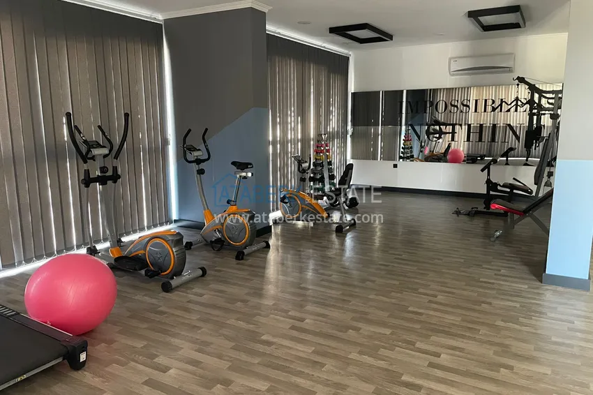 Duplex 2+1 w Alanya, Oba — dwupoziomowy penthouse z meblami, otwarty widok na góry 23 