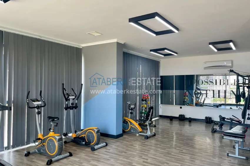 Duplex 2+1 w Alanya, Oba — dwupoziomowy penthouse z meblami, otwarty widok na góry 24 