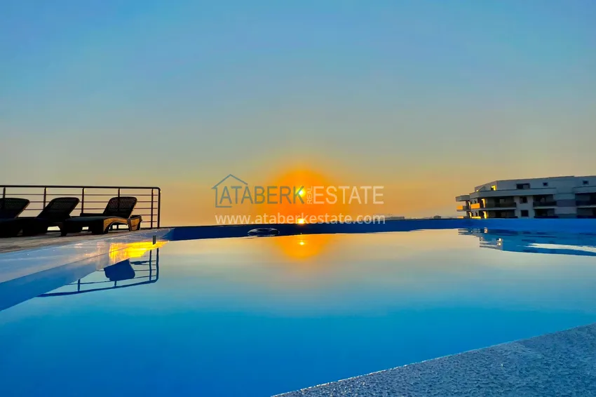 Apartament 2+1 z meblami i widokiem na morze i góry w luksusowym kompleksie — Alanya, dzielnica Mahmutlar 10 