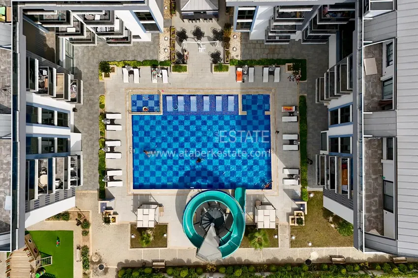 Duplex 2+1 w Alanya, Oba — dwupoziomowy penthouse z meblami, otwarty widok na góry 6 