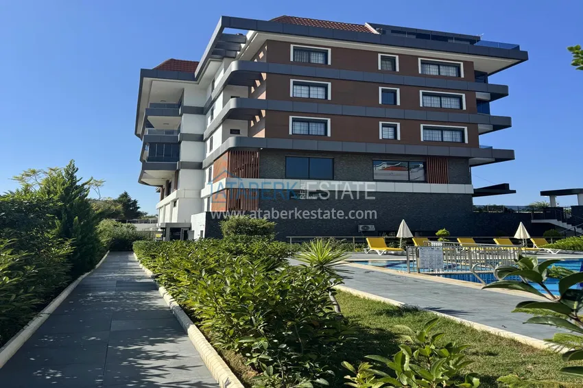 1+1 umeblowane mieszkanie w Alanya, Kestel - 150 m do morza, przeszklony balkon  7 
