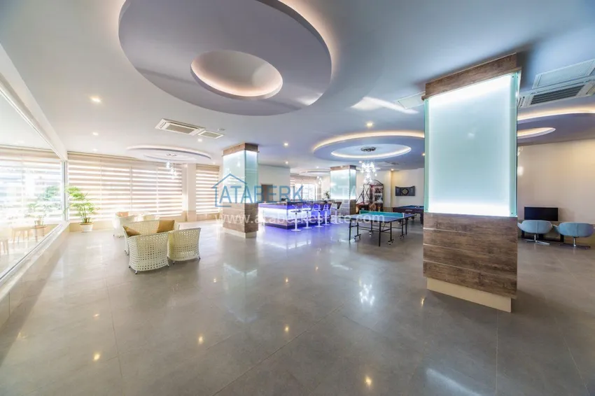 Apartament dwupoziomowy 3+1 z tarasem 80 m2 i prywatną sauną — Alanya, dzielnica Kestel, 300 m od morza  12 