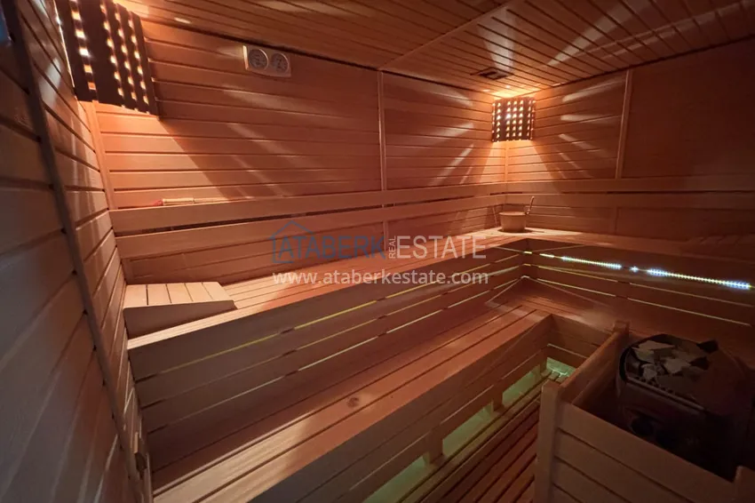 Kupuj  Apartament dwupoziomowy 3+1 z tarasem 80 m2 i prywatną sauną — Alanya, dzielnica Kestel, 300 m od morza  33 