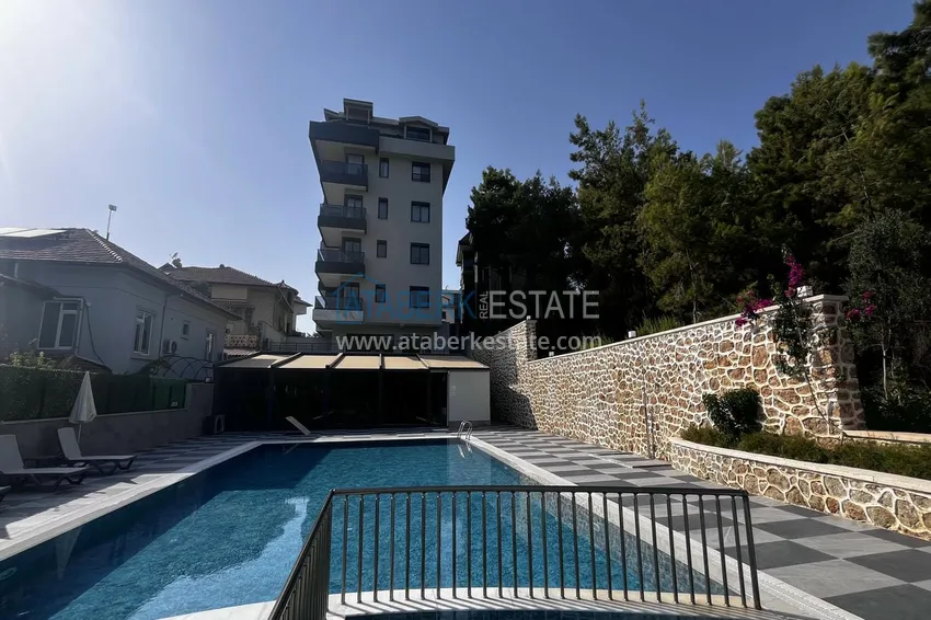 Apartament 1+1 w Alanya, Kestel — apartament z jedną sypialnią z nowymi meblami i widokiem na morze 3 