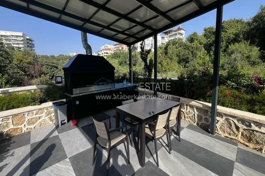 Apartament 1+1 w Alanya, Kestel — apartament z jedną sypialnią z nowymi meblami i widokiem na morze 5 