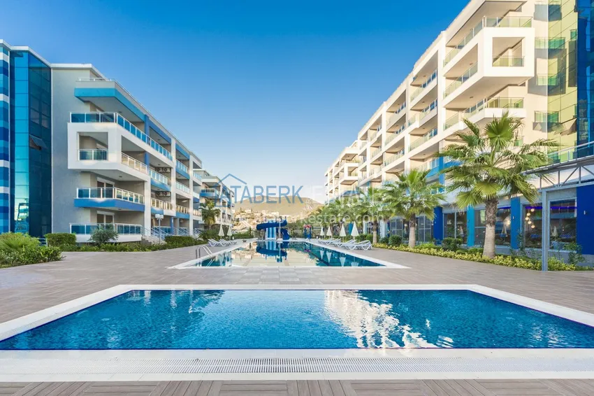 Apartament dwupoziomowy 3+1 z tarasem 80 m2 i prywatną sauną — Alanya, dzielnica Kestel, 300 m od morza  7 