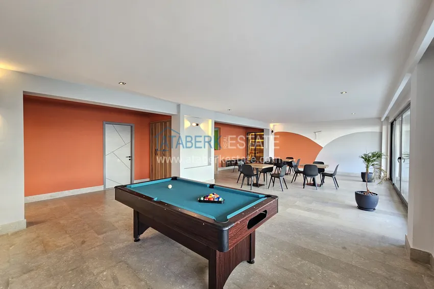 Apartament 1+1 w Kestel 200 metrów od morza - z widokiem na morze i góry  16 