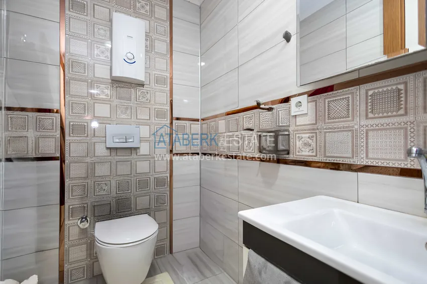 Kupuj  Jednopoziomowy apartament 3+1 z meblami w centrum Alanyi, Hasbahce — nieruchomość na pozwolenie na pobyt i obywatelstwo  14 