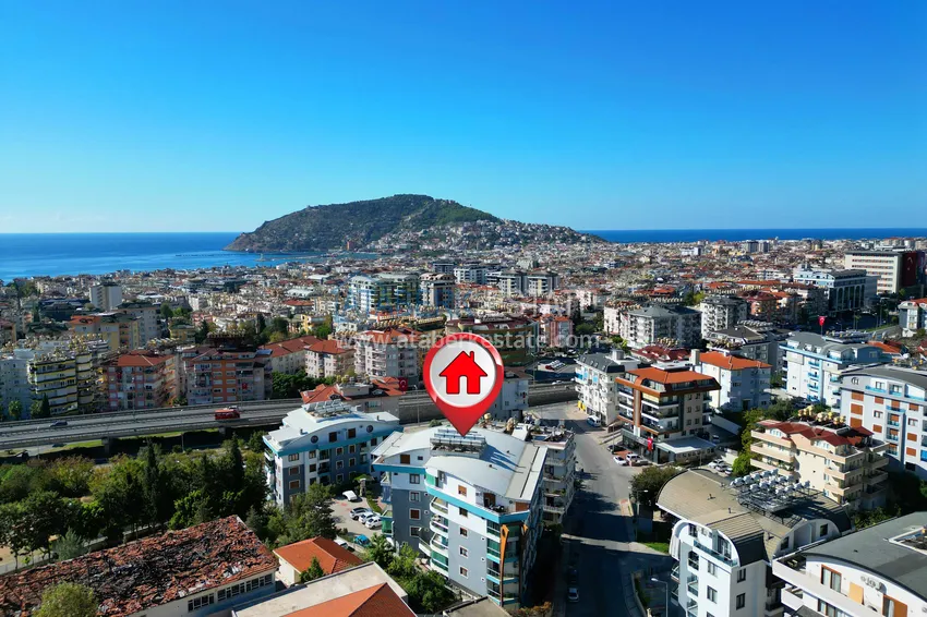 Jednopoziomowy apartament 3+1 z meblami w centrum Alanyi, Hasbahce — nieruchomość na pozwolenie na pobyt i obywatelstwo  1 