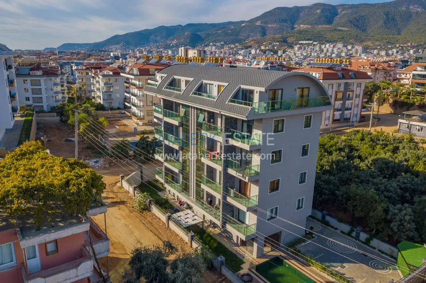 Dwupoziomowy penthouse 2+1 z meblami w Alanyi, dzielnica Oba  2 
