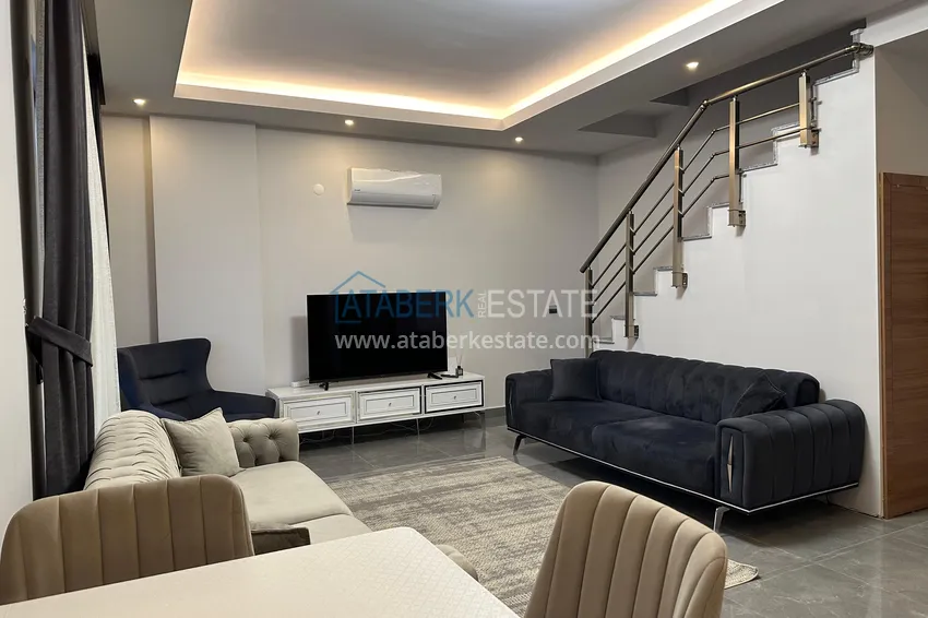 Kupuj  Dwupoziomowy penthouse 2+1 z meblami w Alanyi, dzielnica Oba  2 