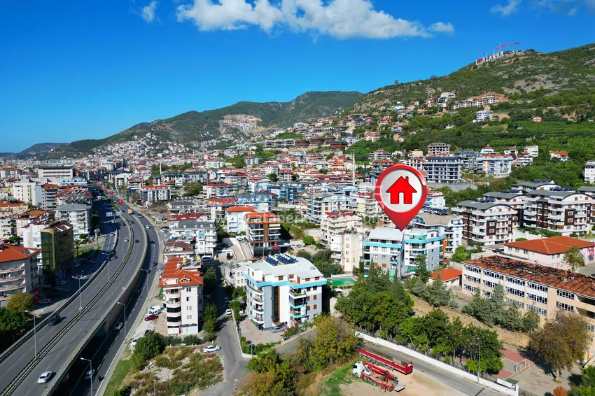 Jednopoziomowy apartament 3+1 z meblami w centrum Alanyi, Hasbahce — nieruchomość na pozwolenie na pobyt i obywatelstwo  3 