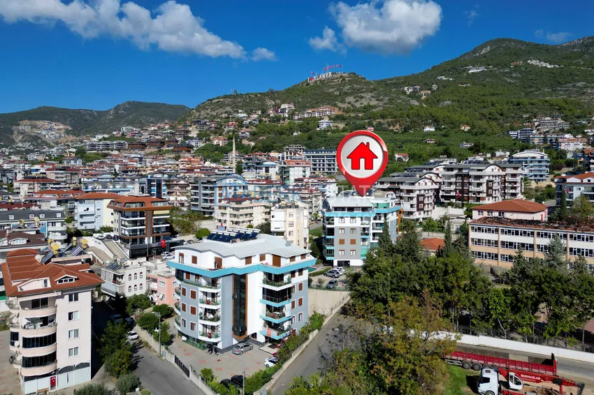 Jednopoziomowy apartament 3+1 z meblami w centrum Alanyi, Hasbahce — nieruchomość na pozwolenie na pobyt i obywatelstwo  5 