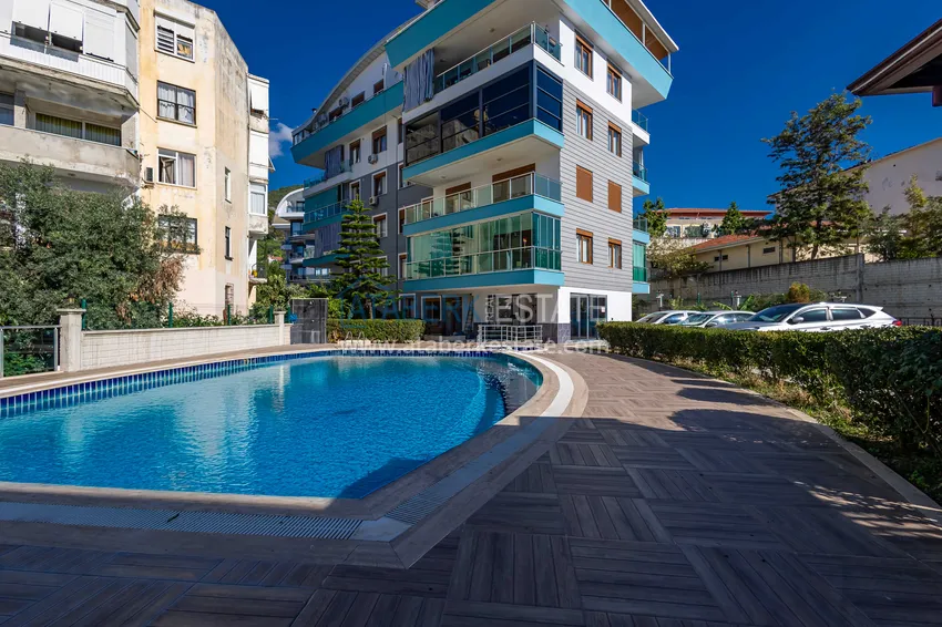 Jednopoziomowy apartament 3+1 z meblami w centrum Alanyi, Hasbahce — nieruchomość na pozwolenie na pobyt i obywatelstwo  7 