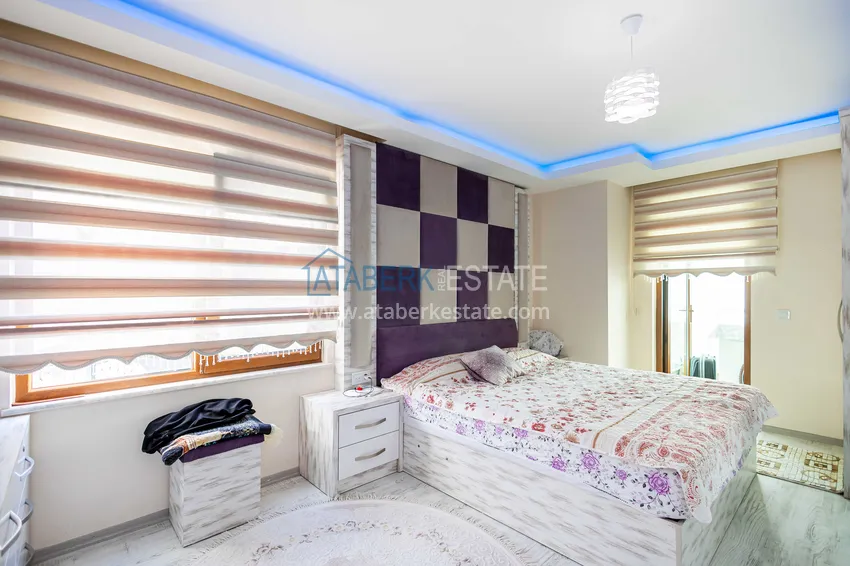 Kupuj  Jednopoziomowy apartament 3+1 z meblami w centrum Alanyi, Hasbahce — nieruchomość na pozwolenie na pobyt i obywatelstwo  8 