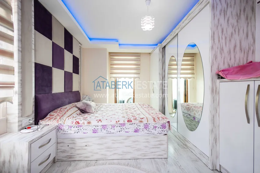 Kupuj  Jednopoziomowy apartament 3+1 z meblami w centrum Alanyi, Hasbahce — nieruchomość na pozwolenie na pobyt i obywatelstwo  9 