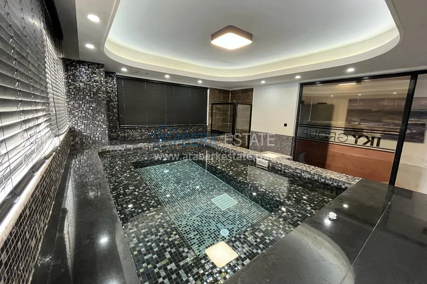 Apartament 1+1 w Alanyi, dzielnica Oba z meblami i widokiem na góry — raty do 6 miesięcy  12 