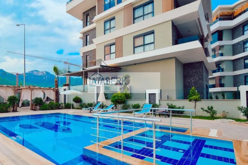 Apartament 1+1 w Alanyi, dzielnica Oba z meblami i widokiem na góry — raty do 6 miesięcy  1 