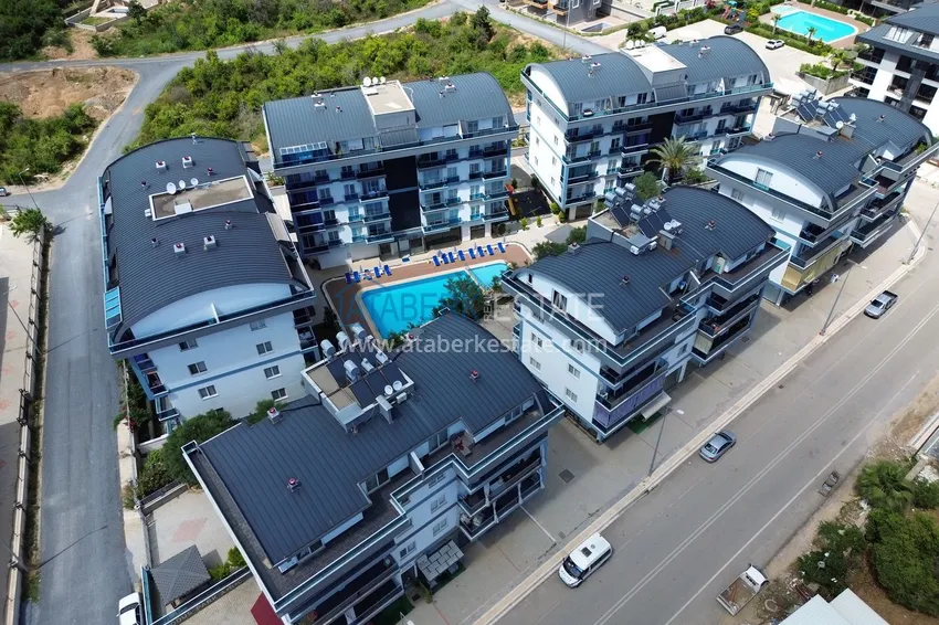 Umeblowane mieszkanie z jedną sypialnią w młodym nowoczesnym kompleksie - dzielnica Oba, Alanya 2