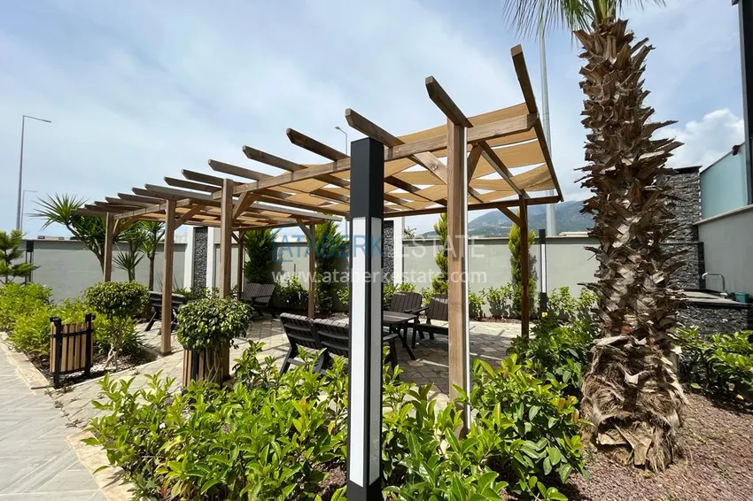 Apartament 1+1 w Alanyi, dzielnica Oba z meblami i widokiem na góry — raty do 6 miesięcy  6 