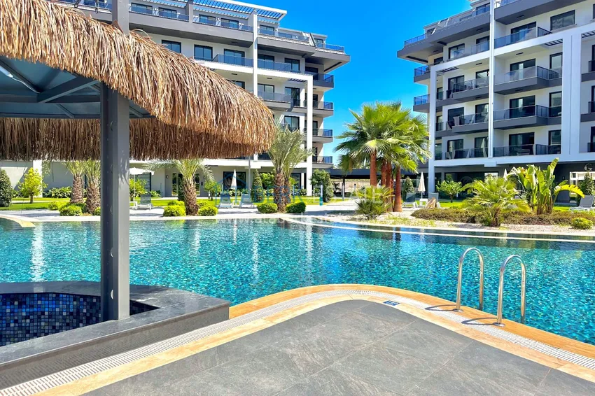 Przestronny, precyzyjnie wykończony apartament w nowym kompleksie mieszkalnym — dzielnica Oba, Alanya 2 