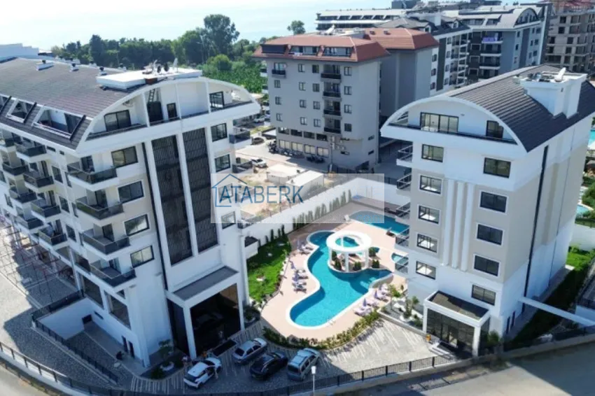 Duplex 2+1 w Kargicak, 250 metrów od plaży - dwupoziomowy penthouse z widokiem na morze 4 